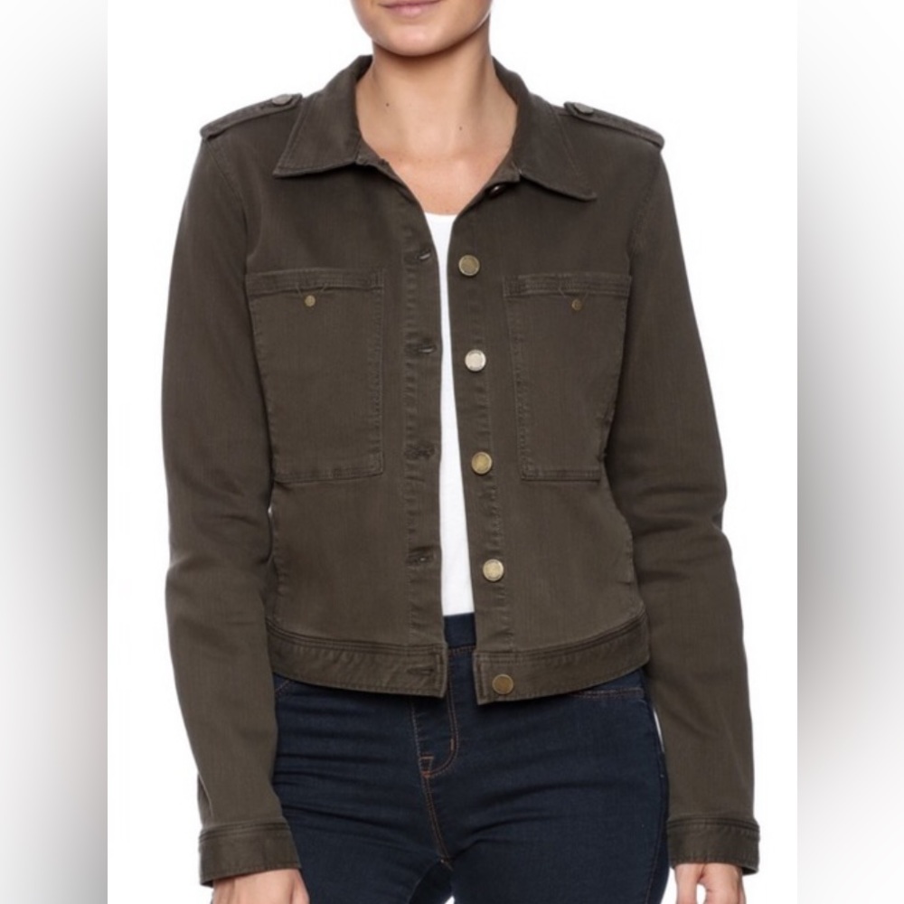 LIVERPOOL JEANS COMPANY CYPRESS DARK OLIVE BUTTON DOWN JACKET SIZE M